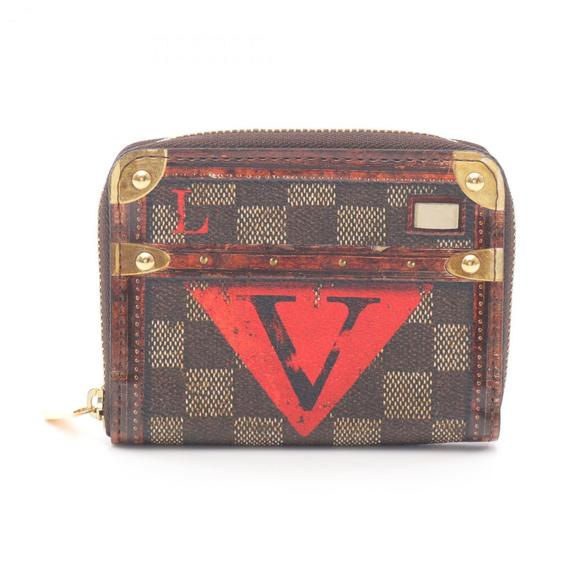 LOUIS VUITTON Brown Damier Leather Wallet - Picture 1 of 7